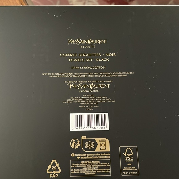 Yes SaintLaurent Beaute Towel set - Picture 4 of 4